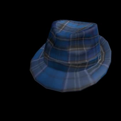 Blue Plaid Fedora