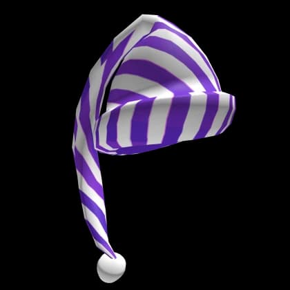 Purple and White Sleep Cap