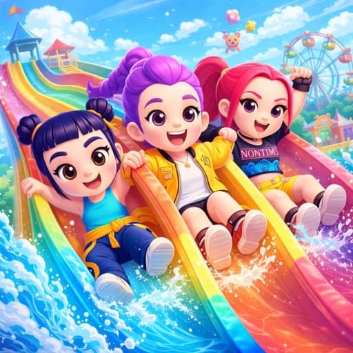 🎶 KPop Demon Hunter Tower Slide Roleplay 💜