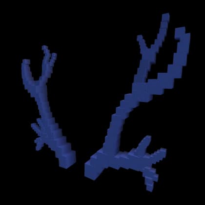 Blue 8-Bit Antlers