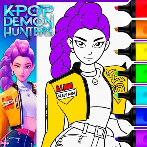 Kpop Demon Hunters: Coloring Game!