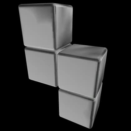 Silver Tetramino of Accomplishment