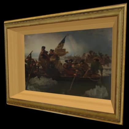 Portrait of a Hero Crossing the Delaware