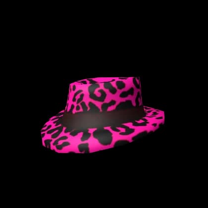 Hot Pink Snow Leopard Fedora