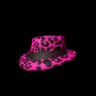 Hot Pink Snow Leopard Fedora