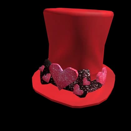Glitz and Glitter Heart Top Hat